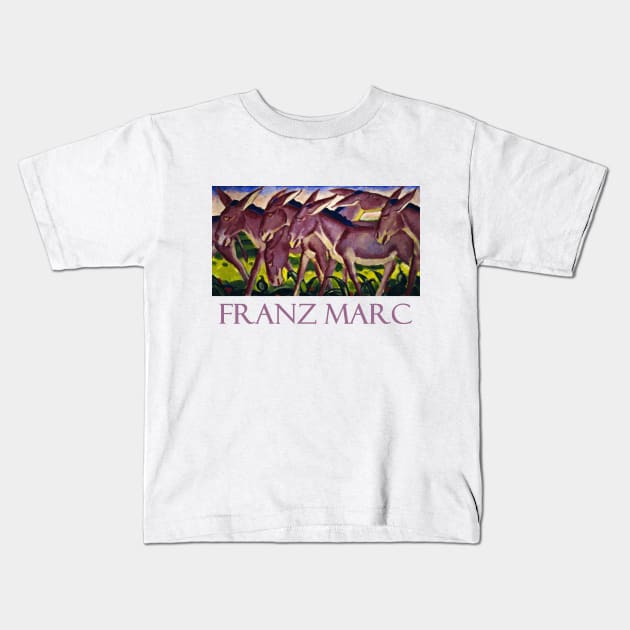 Donkey Frieze by Franz Marc Kids T-Shirt by Naves